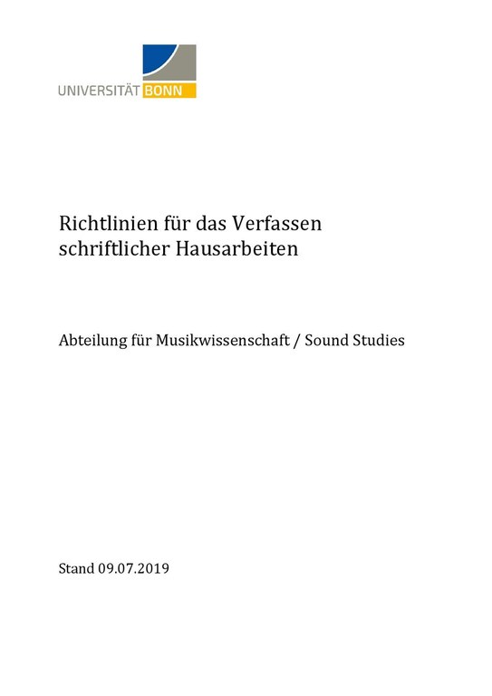 Richtlinien für das Verfassen schriftlicher Hausarbeiten